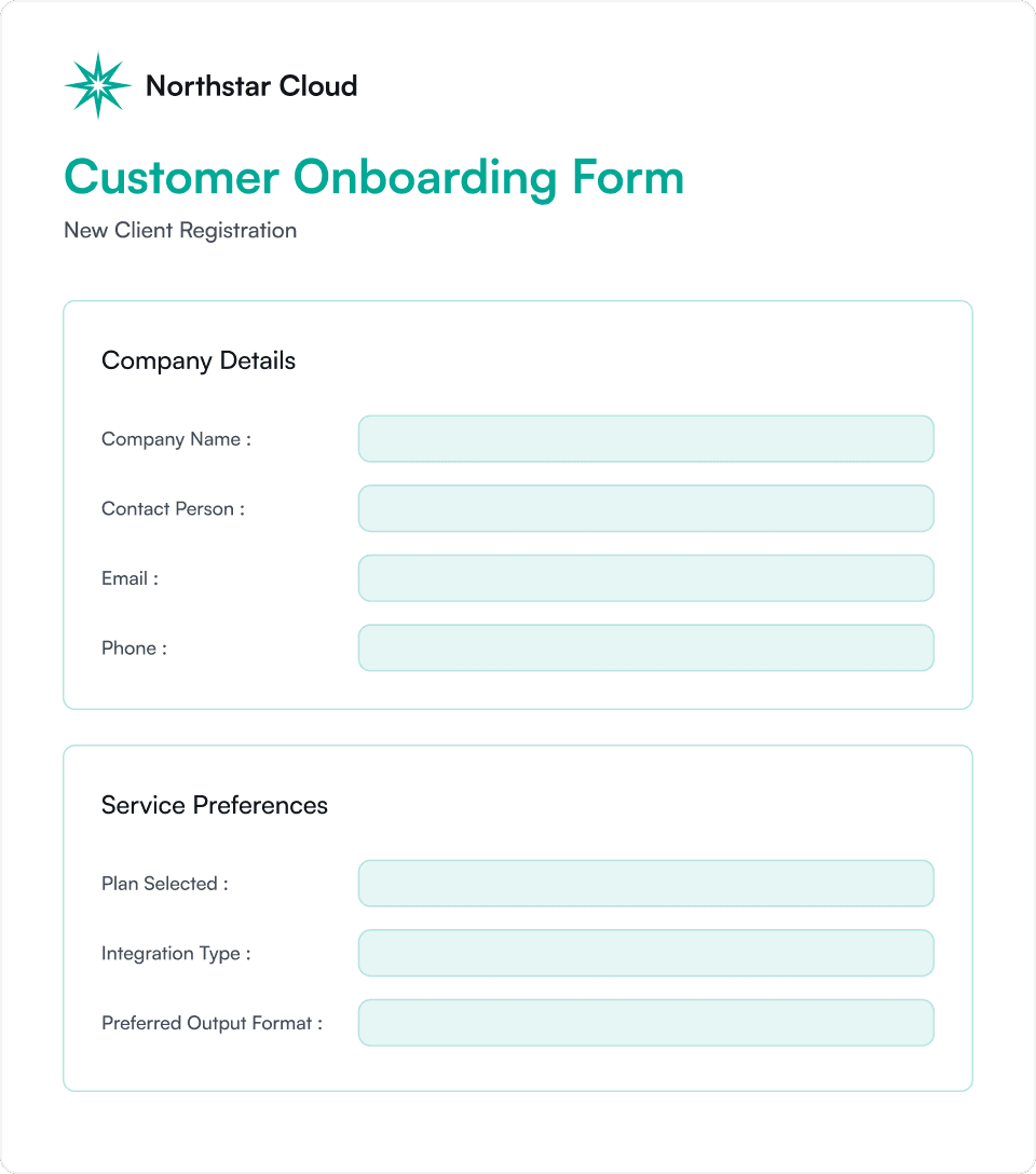 Fillable PDF form preview