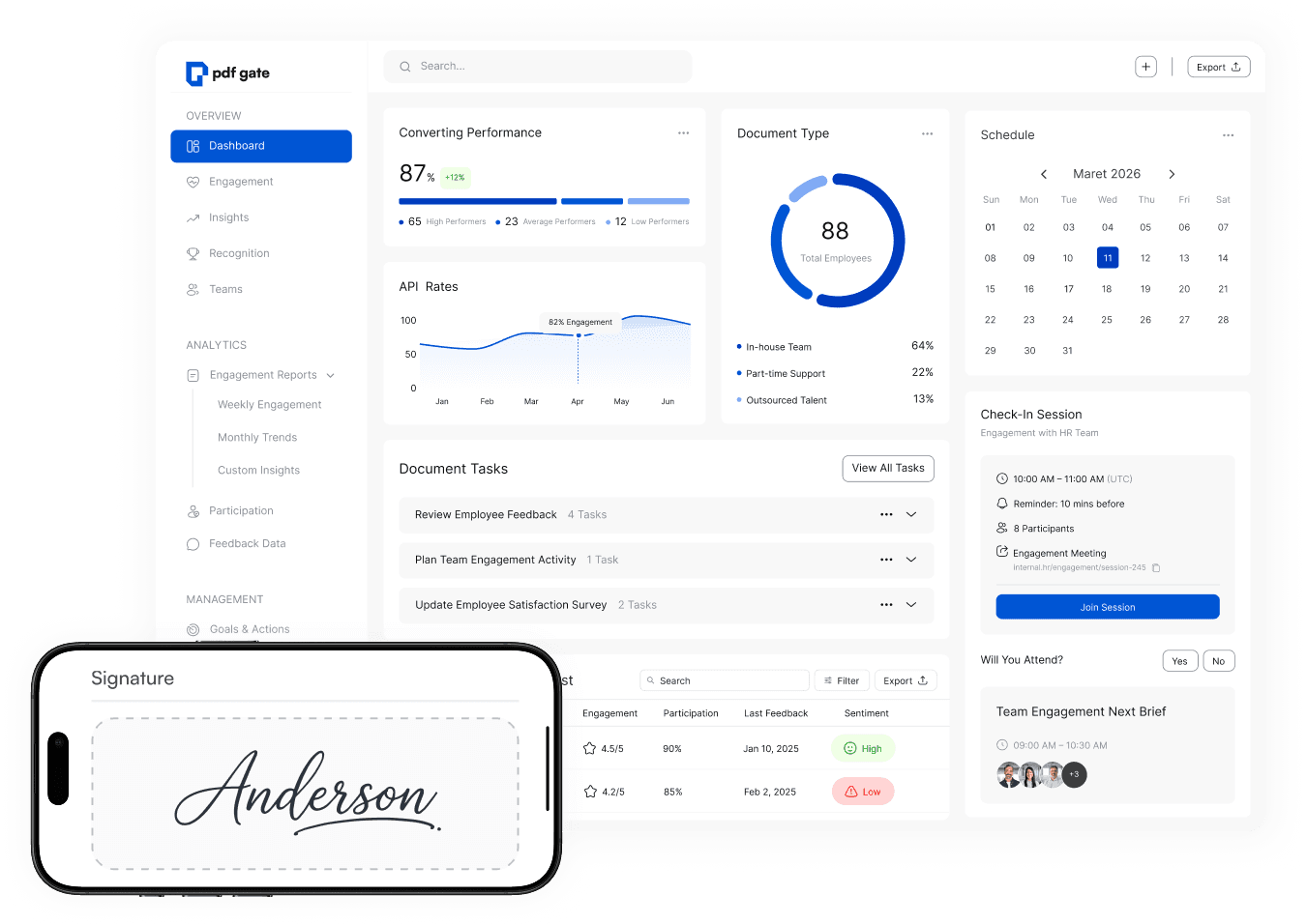 PDFGate dashboard illustration