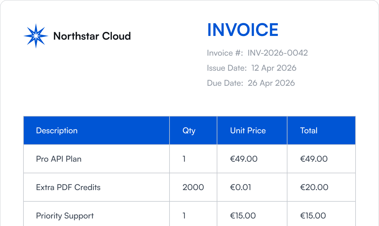 Invoice PDF illustration